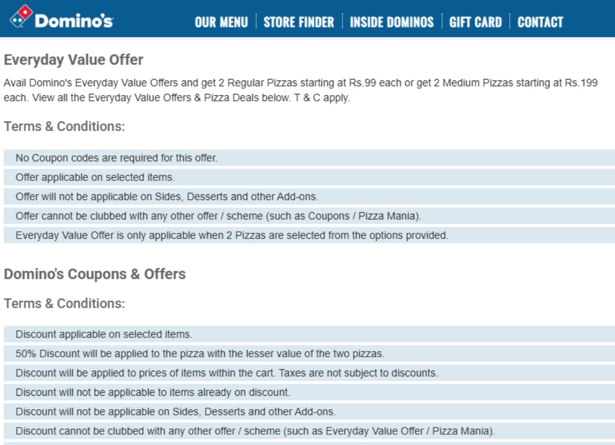 Dominos Coupon Code Today 